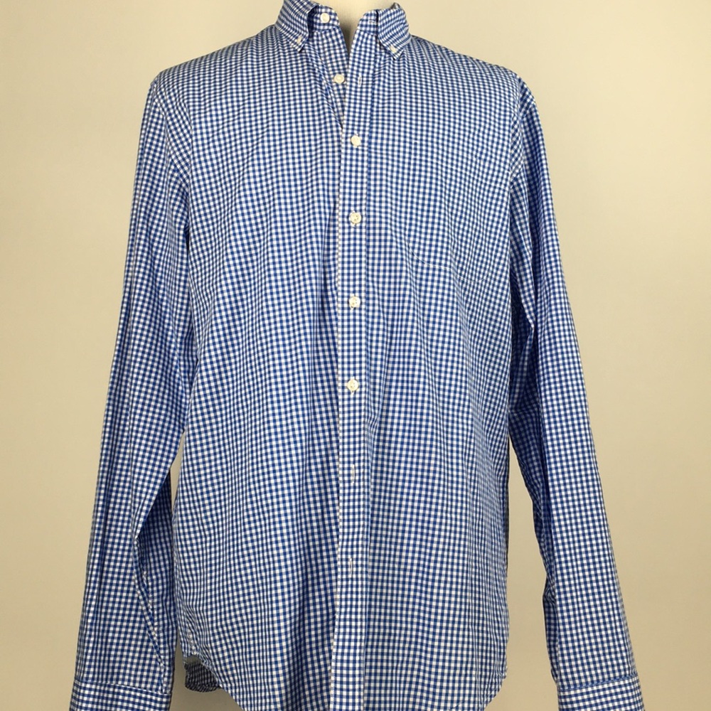 J.Crew Light Weight Mens Tall Shirt  Size L Blue